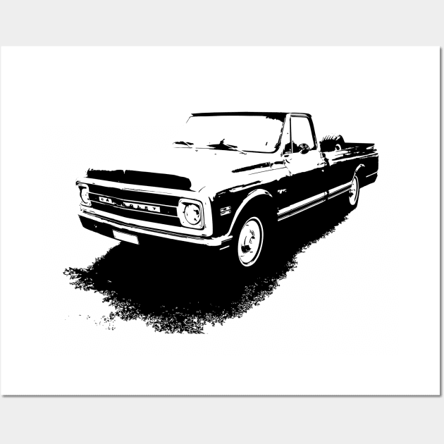 Chevy C-10 Pickup Wall Art by rajem